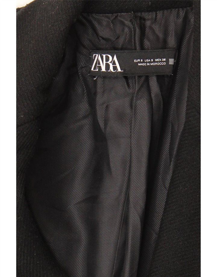 Zara Manteau Femme UK 10 Petit Noir