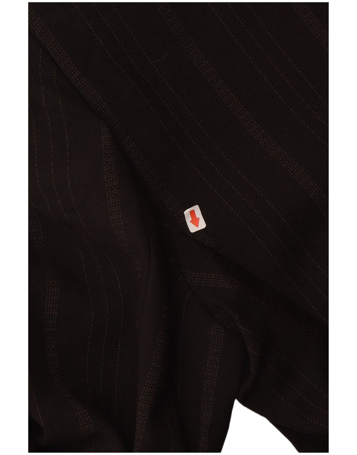 Sportstaff Veste blazer longue à 1 bouton pour femme UK 10 Petit marron rayé