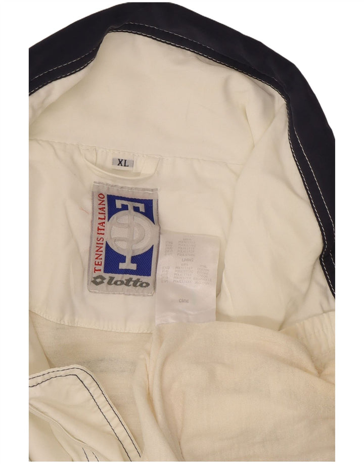 Lotto Veste de survêtement graphique pour homme XL Blanc Colorblock Polyester