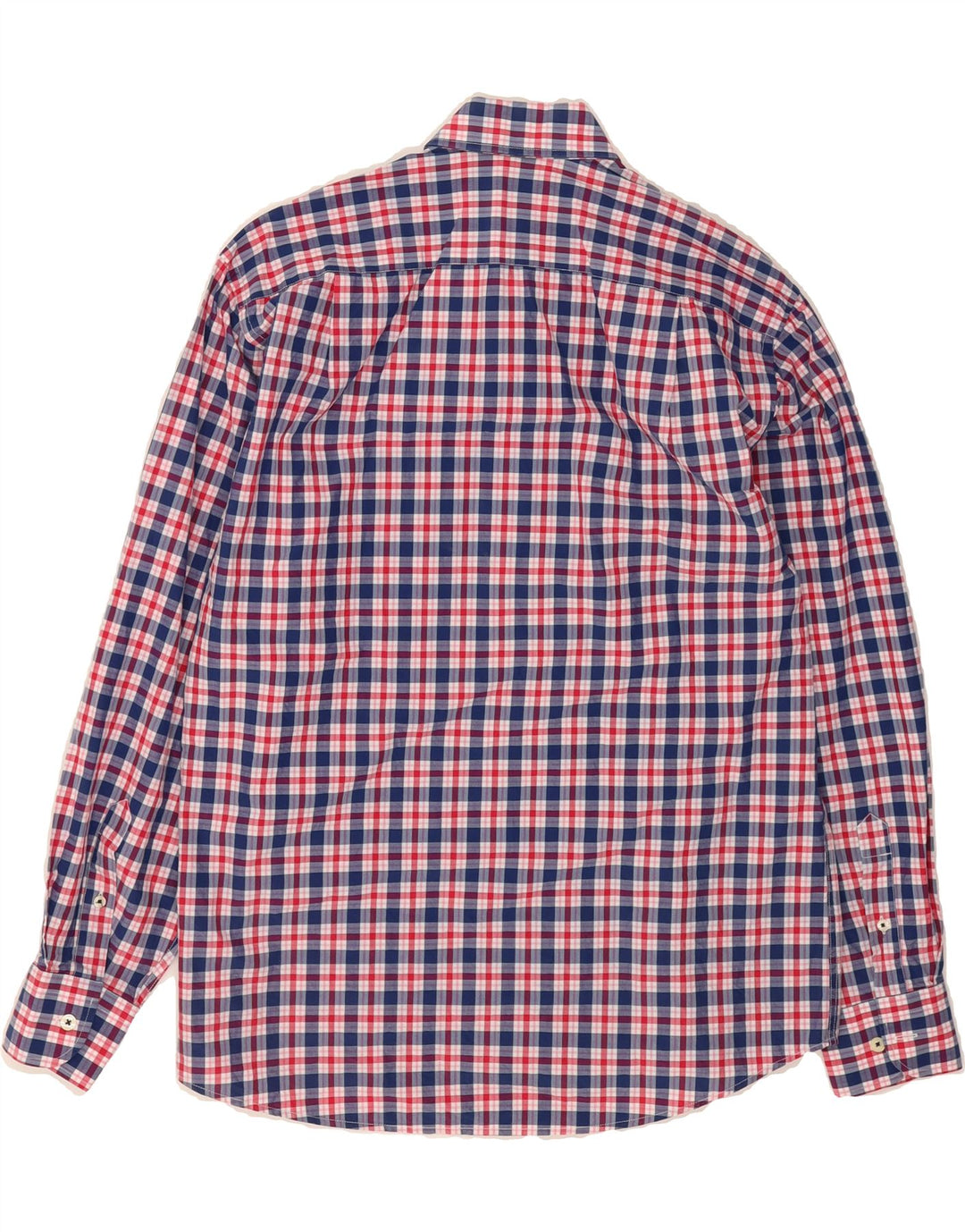 PIERRE CARDIN Mens Weekend Shirt Medium Navy Blue Check Vintage Pierre Cardin and Second-Hand Pierre Cardin from Messina Hembry 
