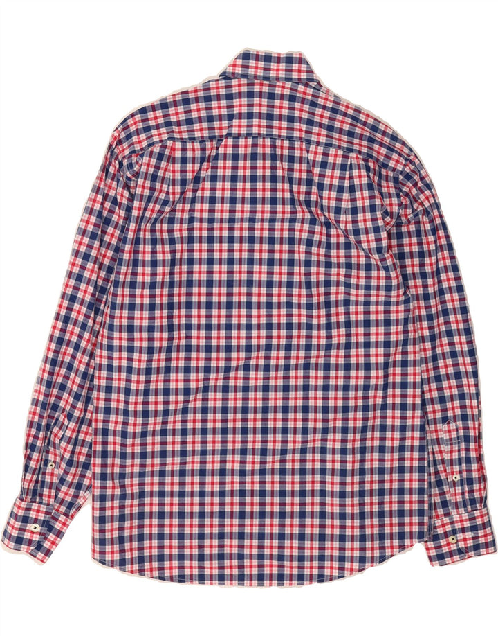 PIERRE CARDIN Mens Weekend Shirt Medium Navy Blue Check Vintage Pierre Cardin and Second-Hand Pierre Cardin from Messina Hembry 