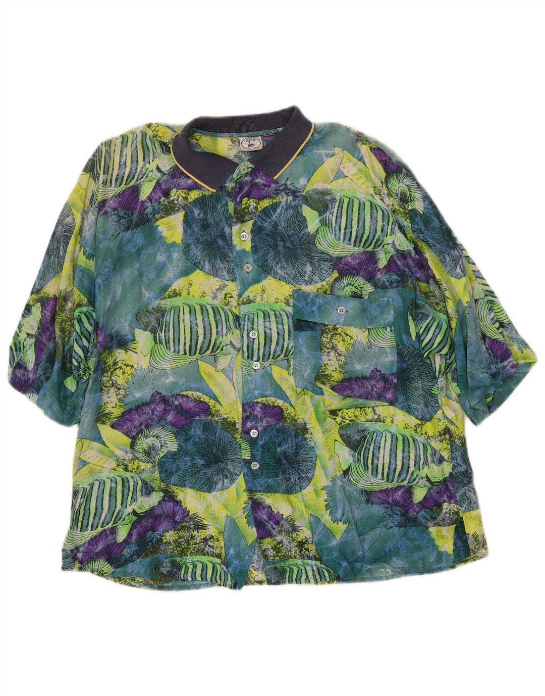 CARREL Chemise à Manches Courtes à Motif Abstrait Homme Petit Multicolore