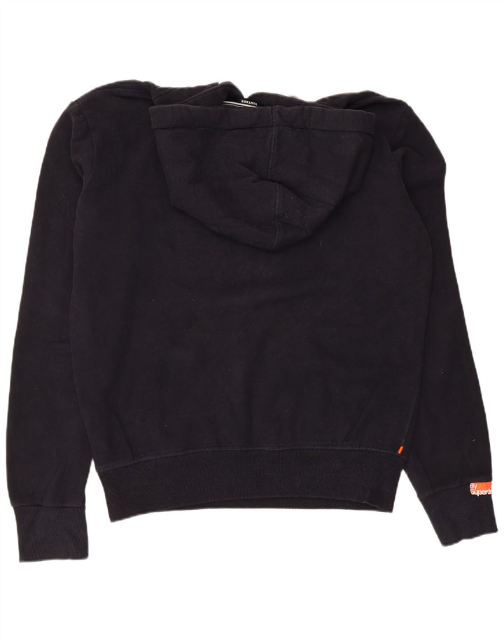 SUPERDRY Pull à Capuche Graphique Homme Noir Moyen Coton