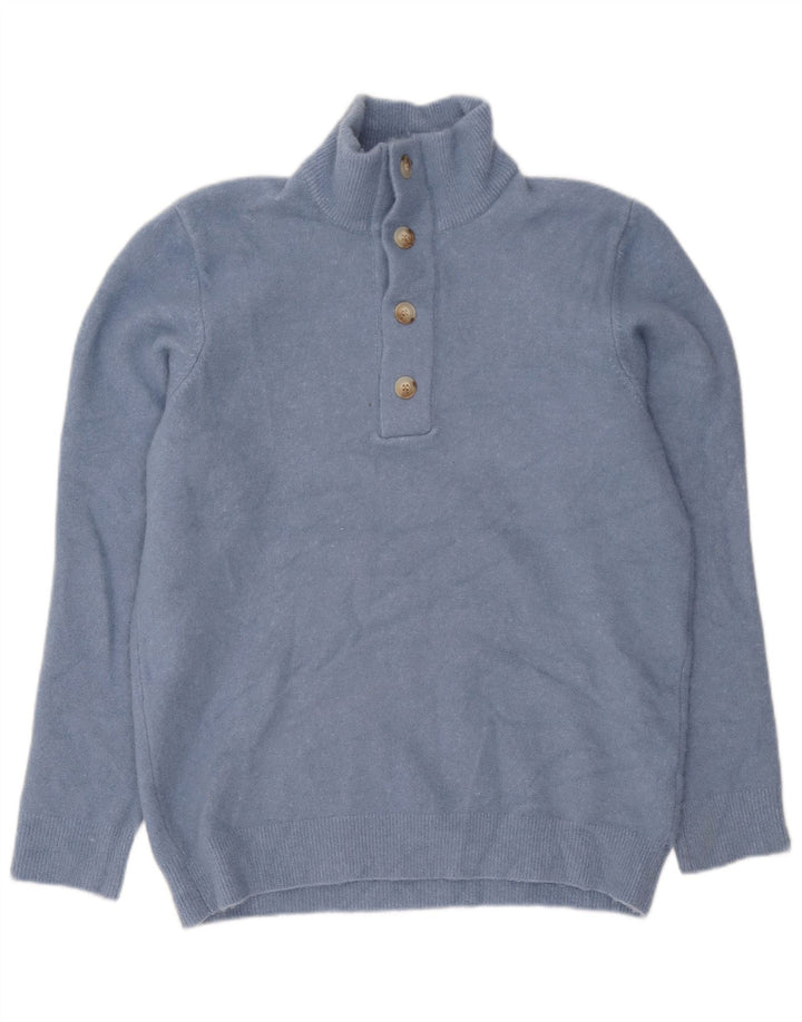 Zara Pull Col Boutonné Homme Bleu Moyen