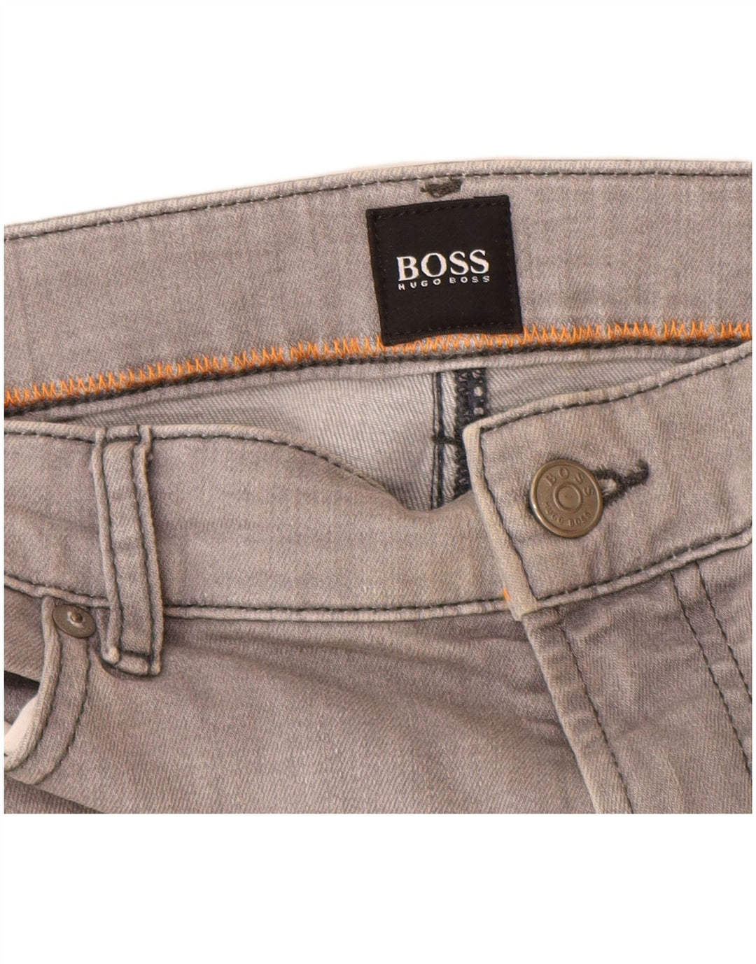 Hugo Boss Jean droit W36 L30 gris coton homme