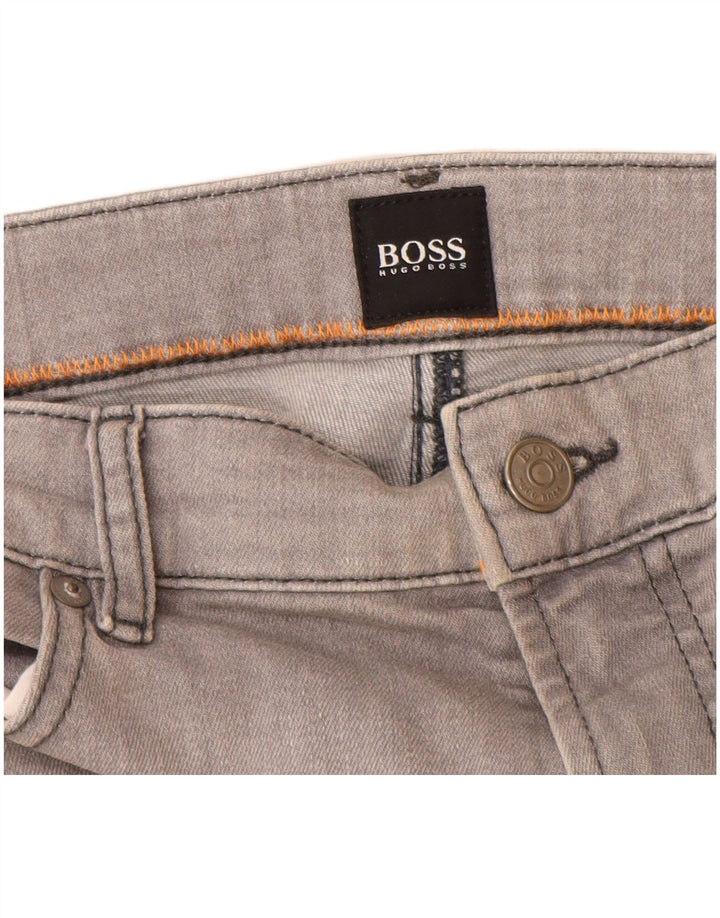 Hugo Boss Jean droit W36 L30 gris coton homme