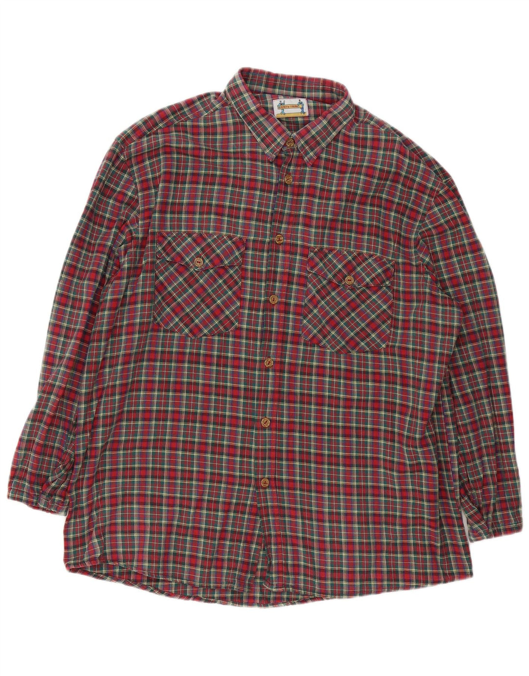 chemise en flanelle homme vintage XL Red Check