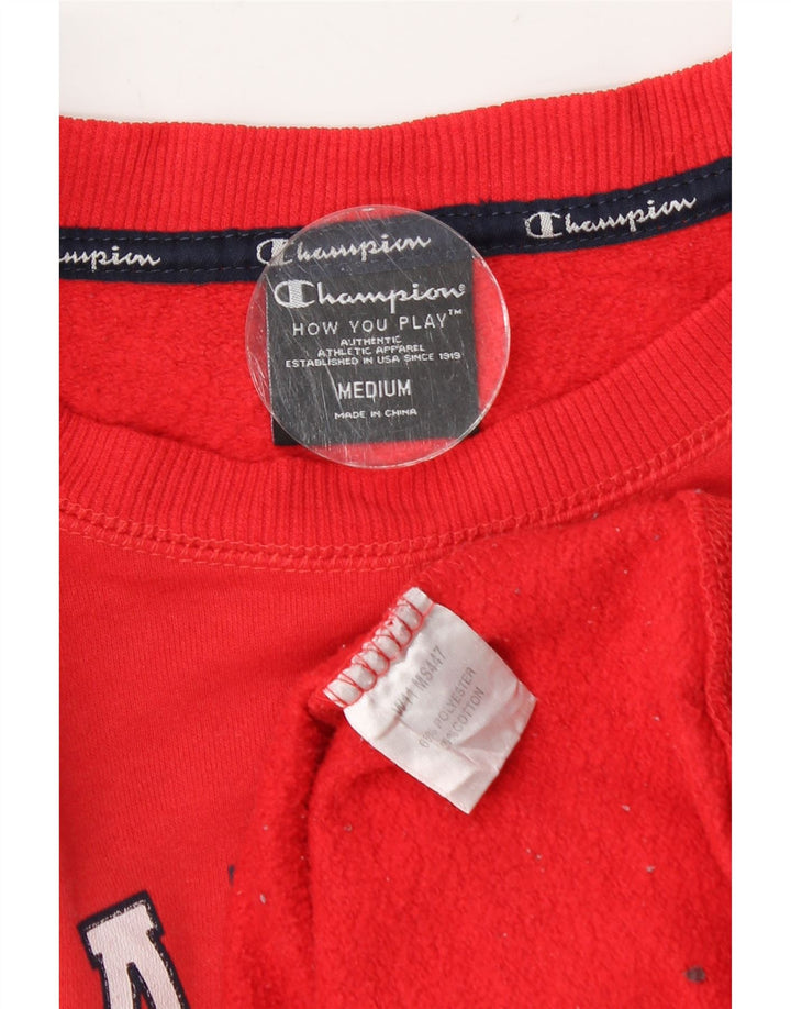 Champion Sweat-Shirt Graphique Homme Rouge Moyen Polyester