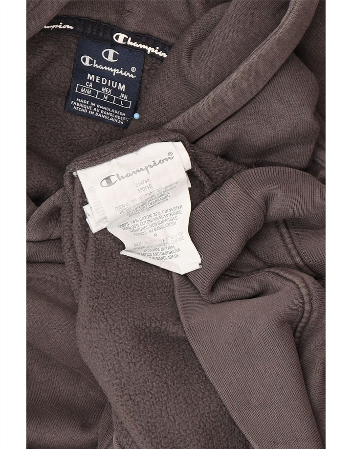 CHAMPION Pull à Capuche Graphique Homme Gris Moyen Coton