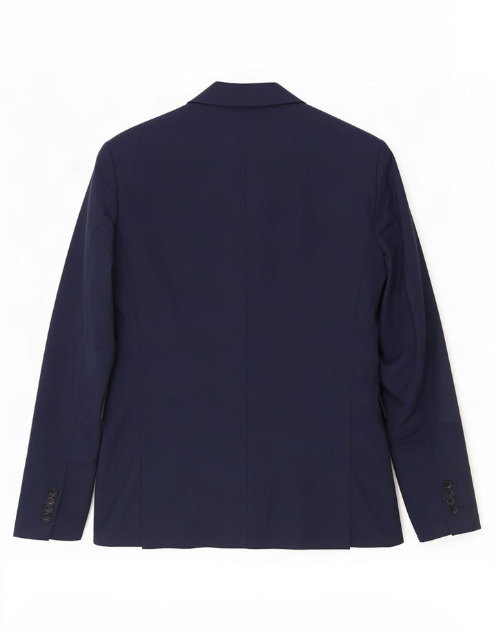 Zara Veste Blazer 2 Boutons Homme EU 46 Petit Bleu Marine Polyester