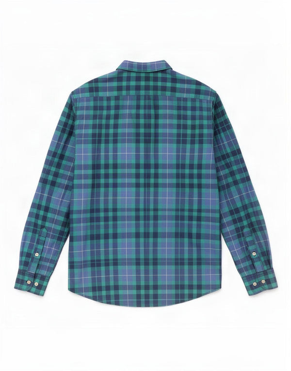 Lee Chemise Regular Fit en Flanelle Homme Bleu Moyen à Carreaux en Coton