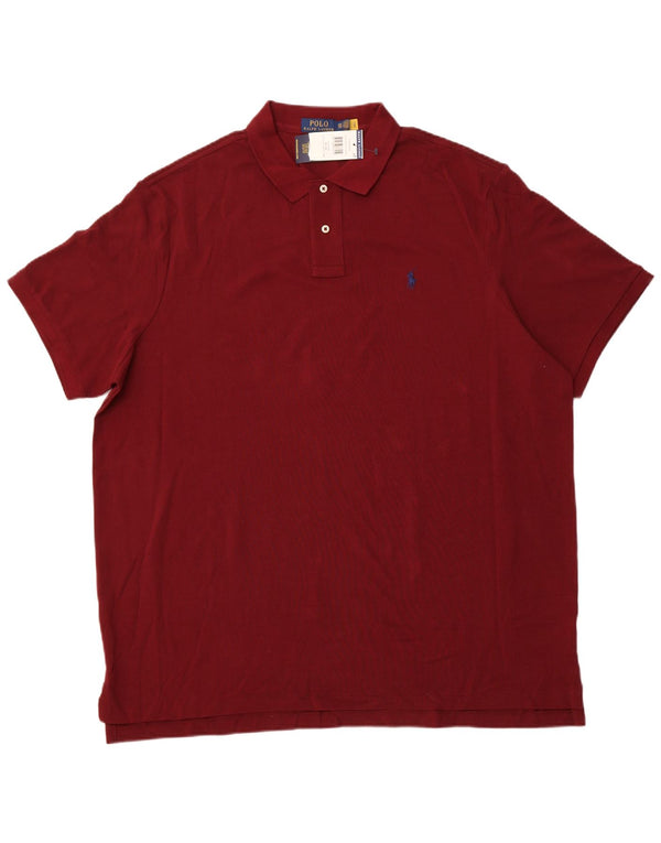 POLO RALPH LAUREN Polo coupe classique pour homme 2XL en coton bordeaux