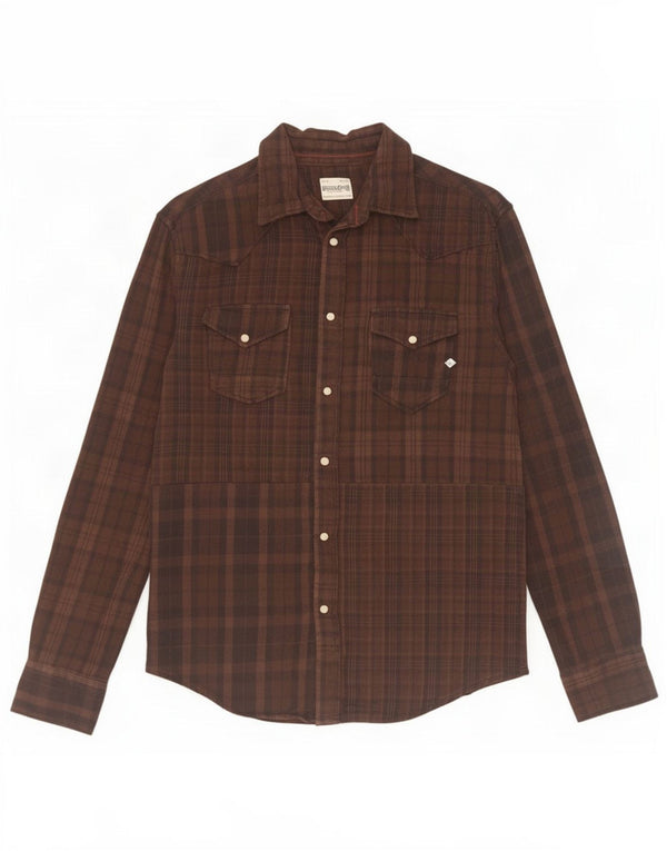 Jack & Jones Chemise en Flanelle Homme Marron Moyen à Carreaux en Coton