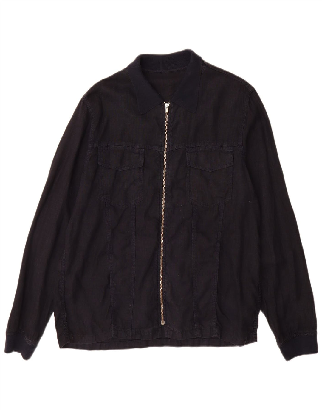 Zara Veste utilitaire pour homme UK 40 Large Bleu marine Lin