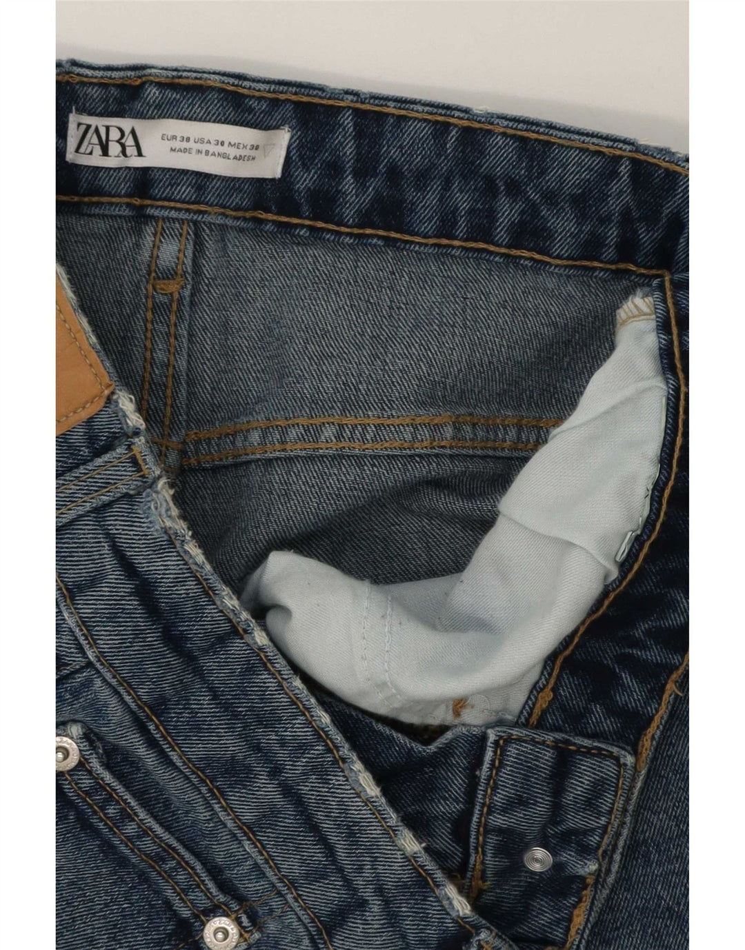 Zara Short en jean pour homme EU 38 Small W30 Bleu