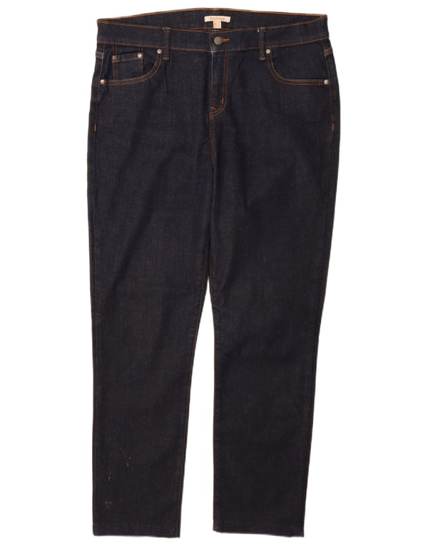 BARBOUR Jean droit pour femme UK 18 XL W34 L28 Bleu marine Coton