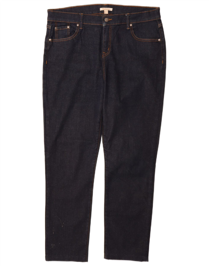 BARBOUR Jean droit pour femme UK 18 XL W34 L28 Bleu marine Coton