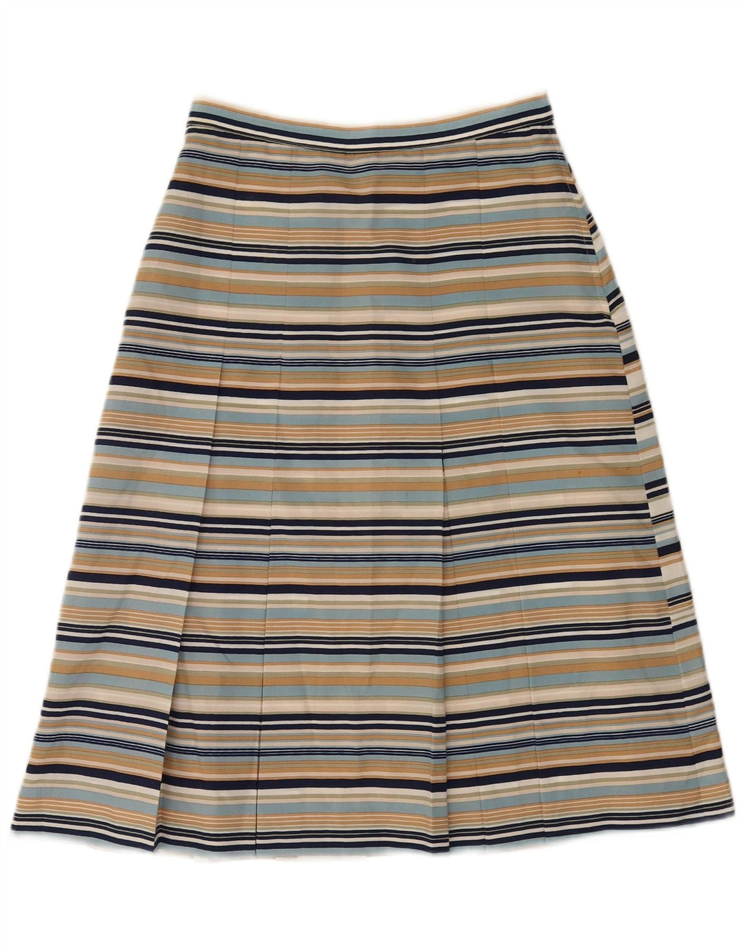 jupe plissée femme vintage IT 42 Medium W26 Rayé multicolore