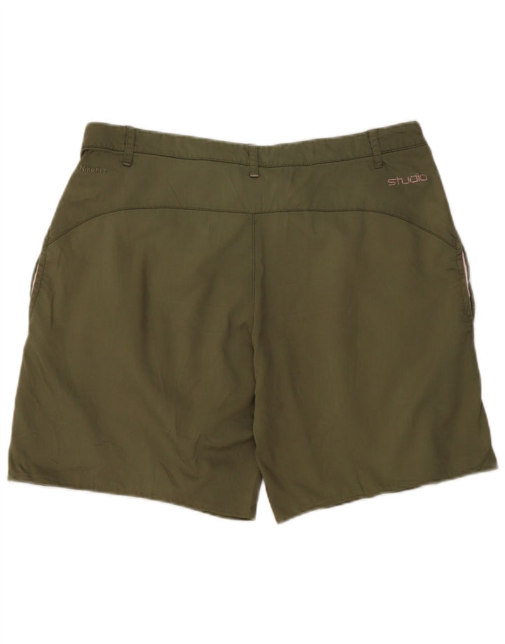Nike Short Chino Femme UK 12 Medium W32 Kaki Coton