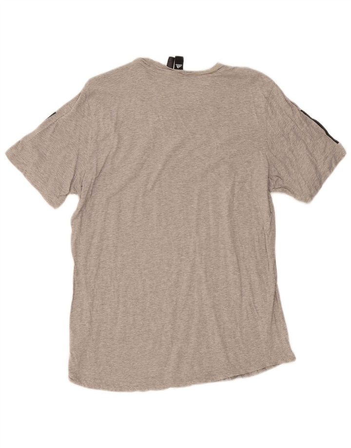 Adidas T-Shirt Graphique Homme Gris Moyen Coton