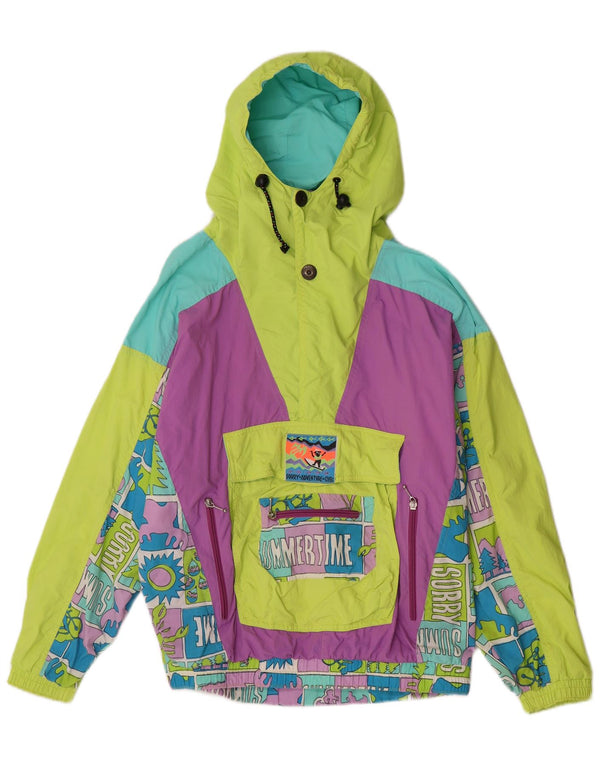 Sorry Veste Anorak Graphique Femme IT 46 Large Multicolore Rétro