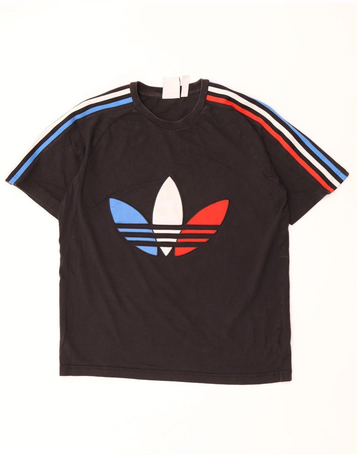 Adidas T-shirt graphique pour homme en coton noir moyen