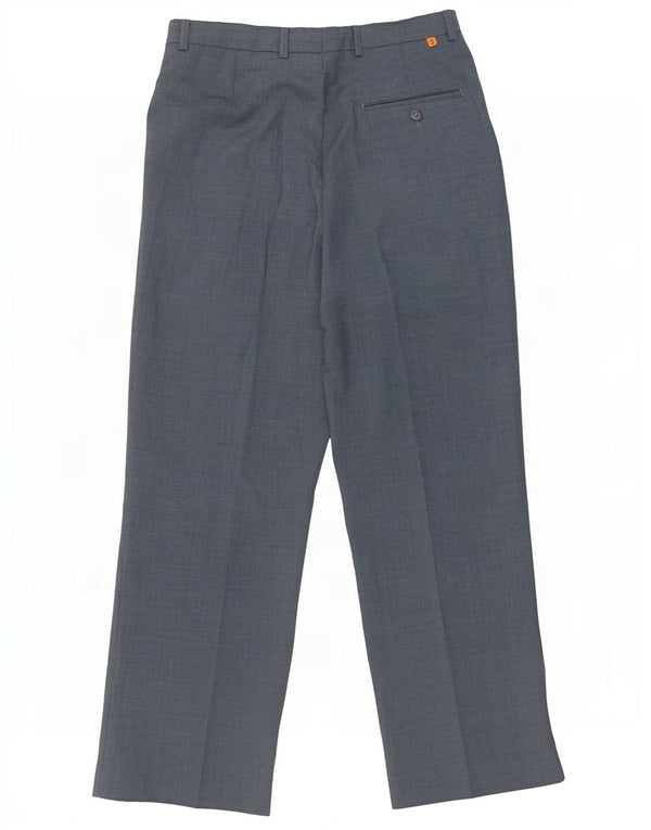Farah Mens Pegged Suit Trousers W32 L29 Blue Polyester
