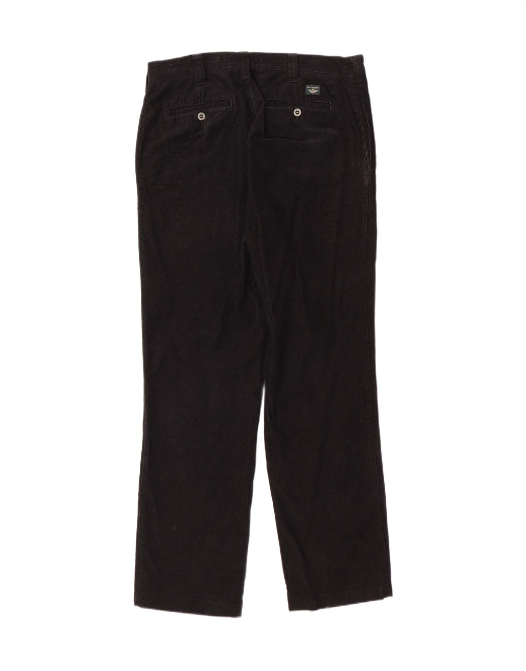 Dockers Pantalon droit kaki en velours côtelé pour homme W34 L32 Noir Classique