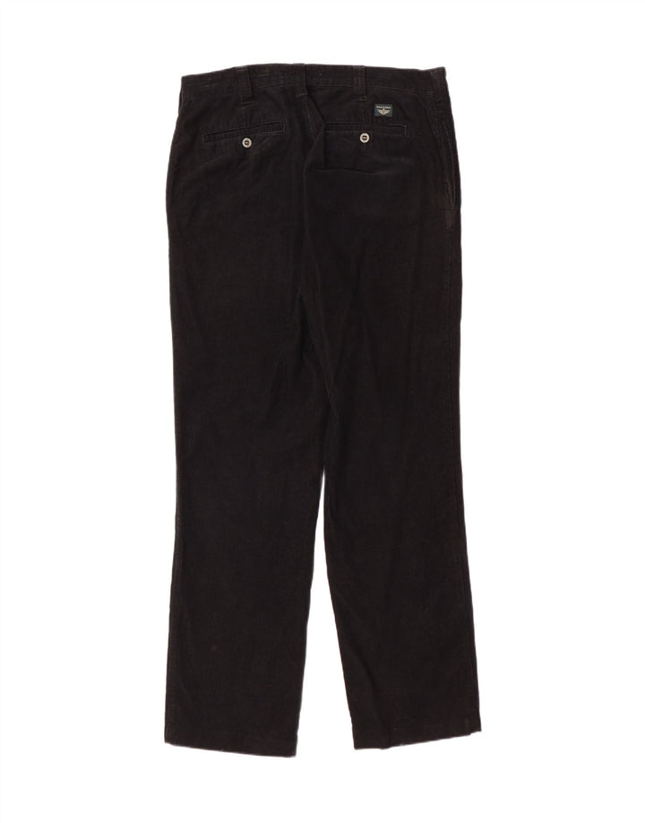 Dockers Pantalon droit kaki en velours côtelé pour homme W34 L32 Noir Classique