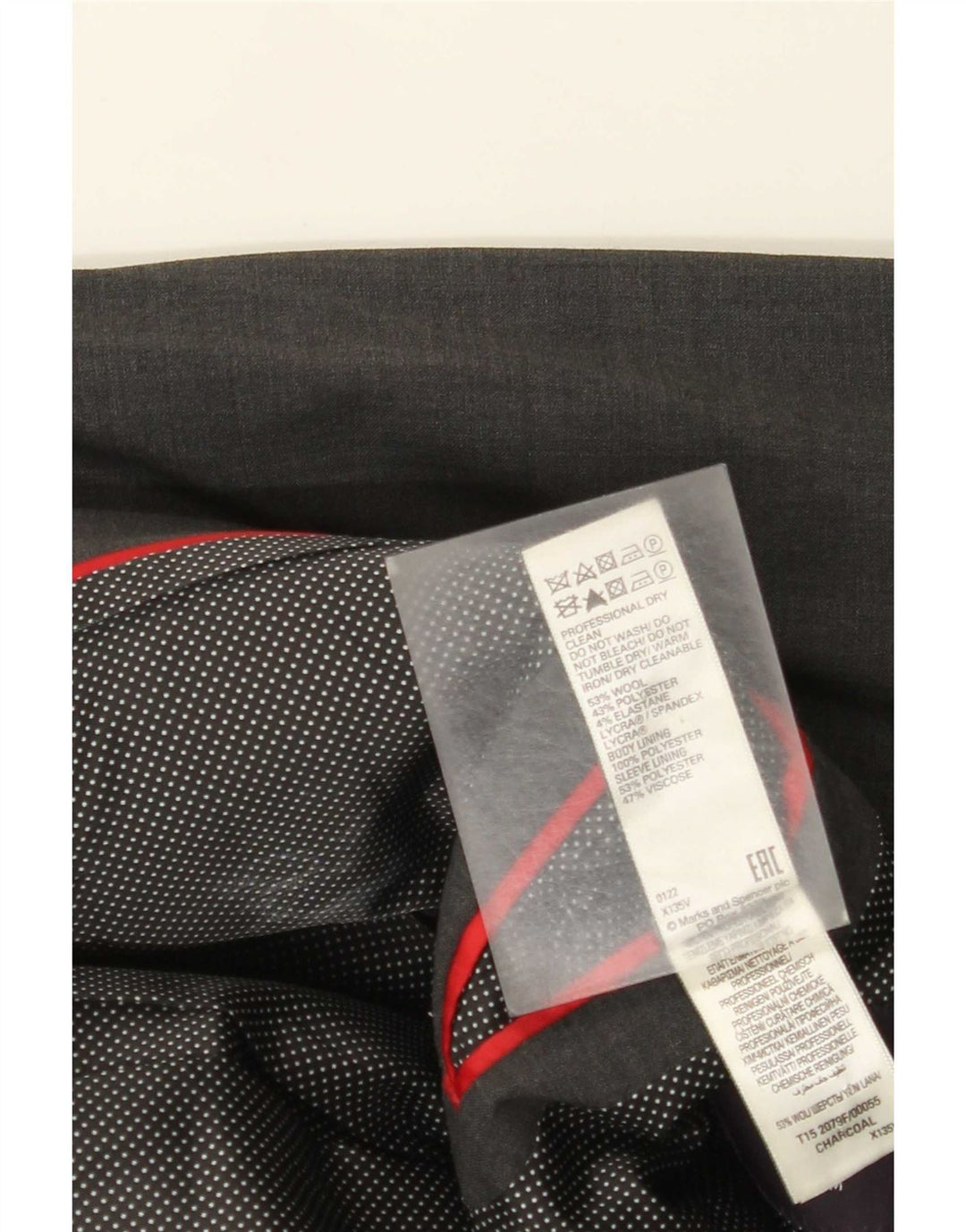 Marks & Spencer Veste blazer à 2 boutons pour homme UK 40 laine gris moyen