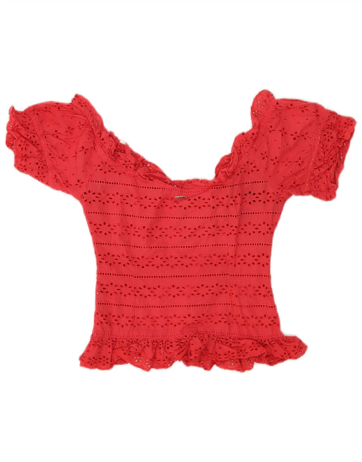 Guess Haut court pour femme UK 10 Petit Rose