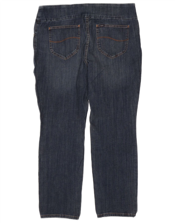 LEE Jean slim sculptant taille moyenne pour femme US 18 2XL W36 L29 Bleu marine