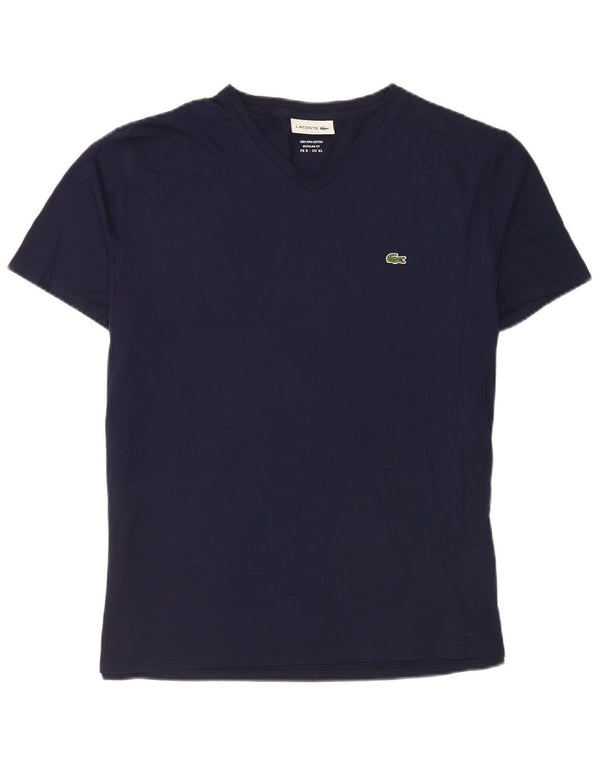 Lacoste T-shirt coupe classique pour homme, taille 6 XL, bleu marine, coton