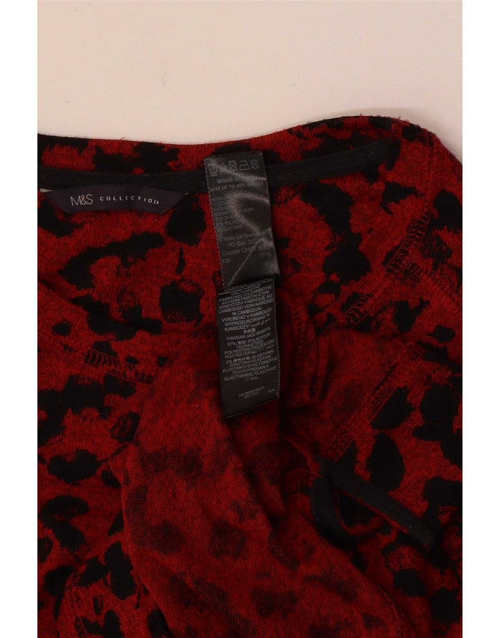 Marks & Spencer Pull col bateau pour femme UK 12 Rouge moyen
