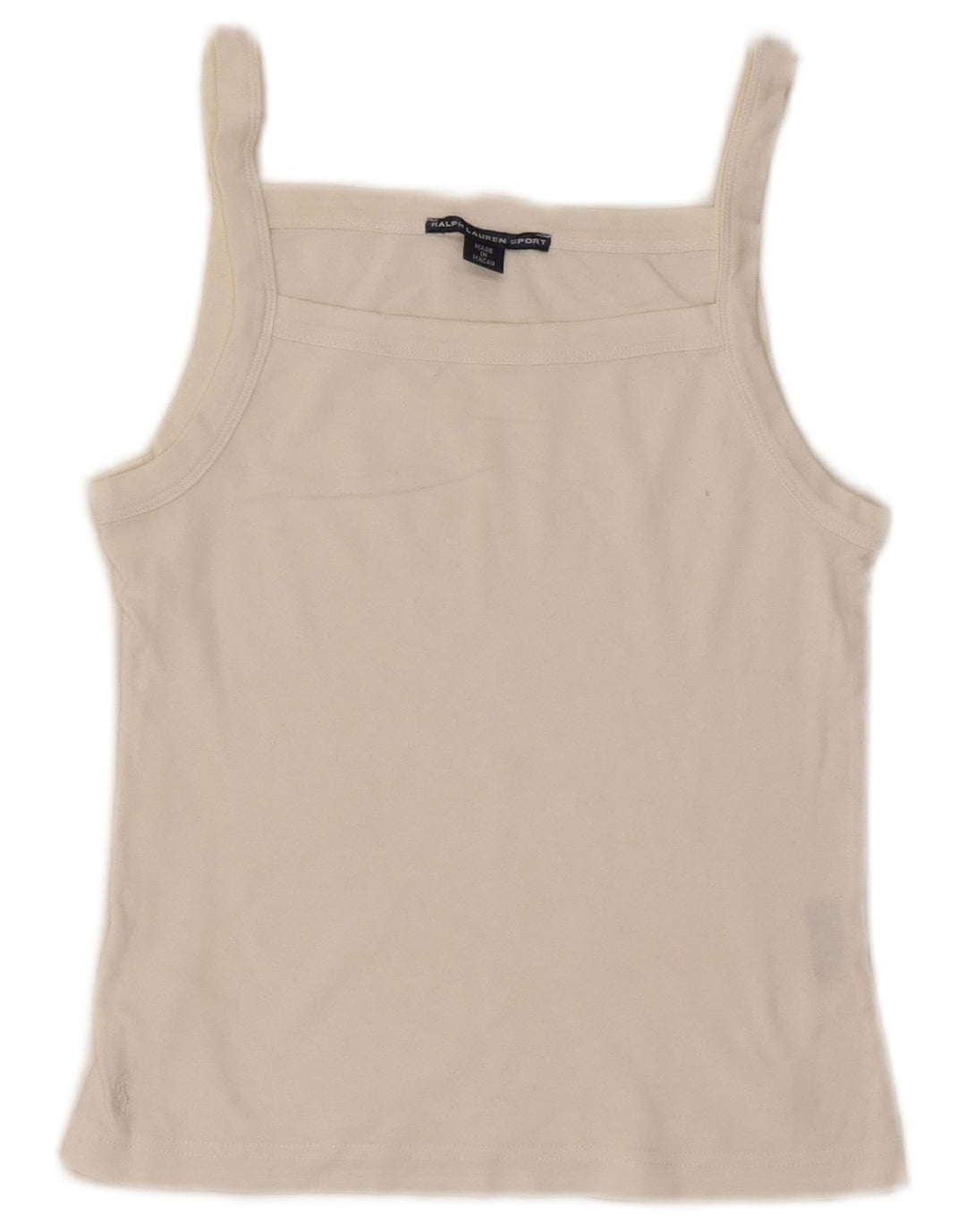 Ralph Lauren Femmes Cami Top UK 12 Coton Blanc Moyen