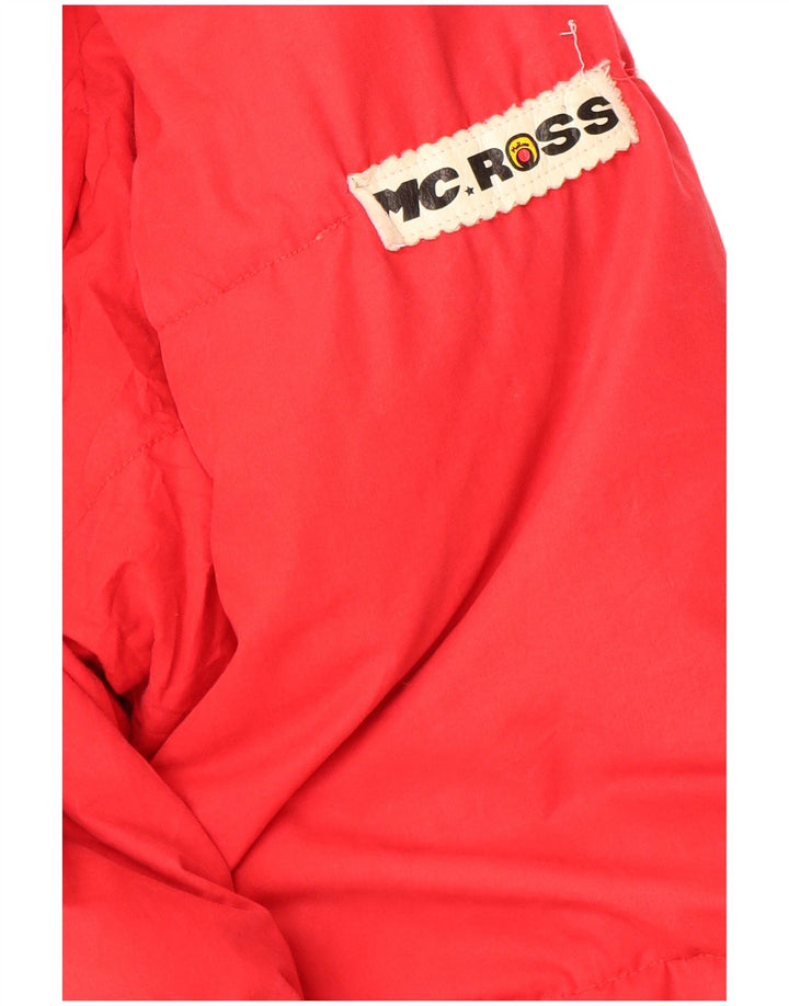 MC Ross Veste matelassée à capuche pour homme UK 36 Small Rouge Coton