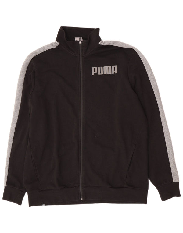 Puma Veste de survêtement graphique pour homme 2XL en coton color block noir