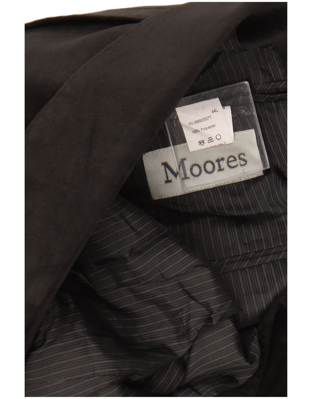 Vintage Homme Long 2 Bouton Blazer Veste UK 44 2XL Noir Polyester