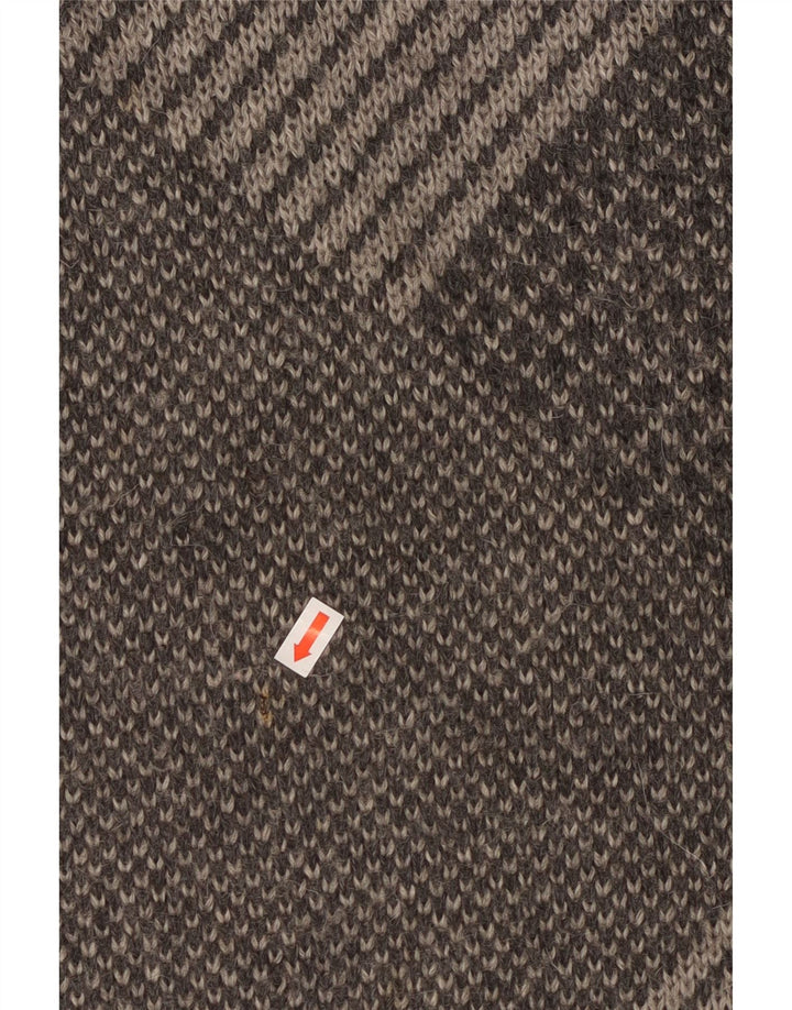 VINTAGE Pull ras du cou pour homme IT 56 2XL Gris Géométrique