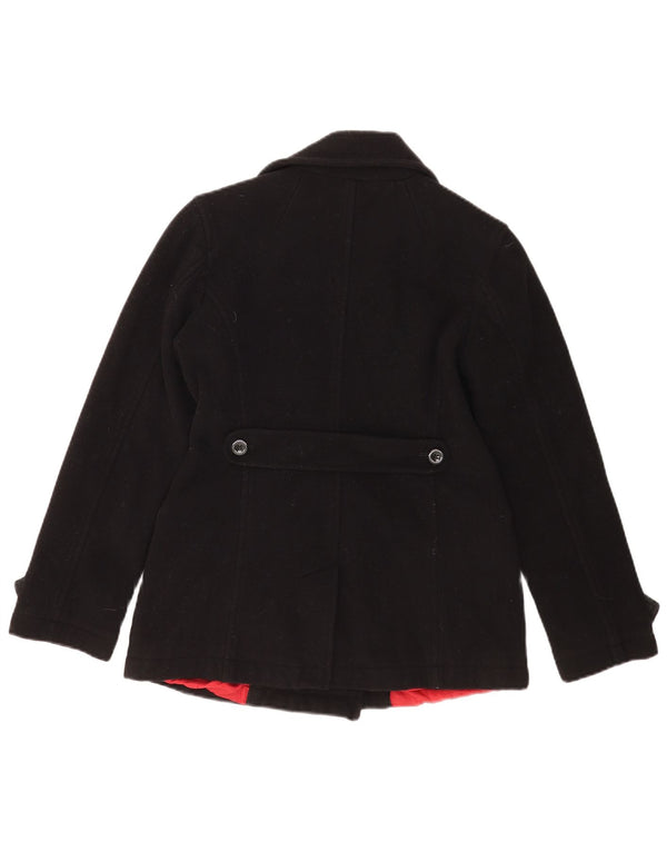Tommy Hilfiger Caban Femme UK 12 Laine Noir Moyen