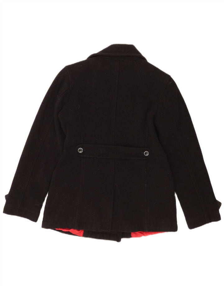 Tommy Hilfiger Caban Femme UK 12 Laine Noir Moyen