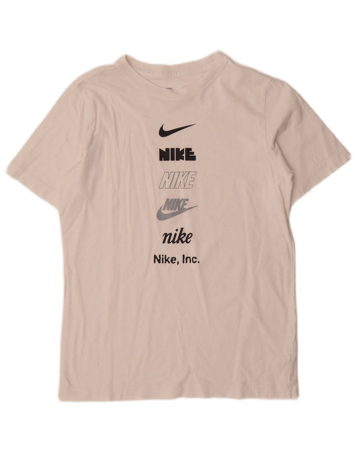 NIKE T-shirt graphique pour garçon 13-14 ans XL Blanc Coton