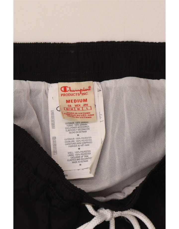 Champion Short de Bain Homme Noir Moyen Polyester