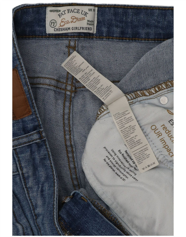 FAT FACE Chesham Girlfriend Jean droit pour femme UK 16 Large W36 L28 Bleu