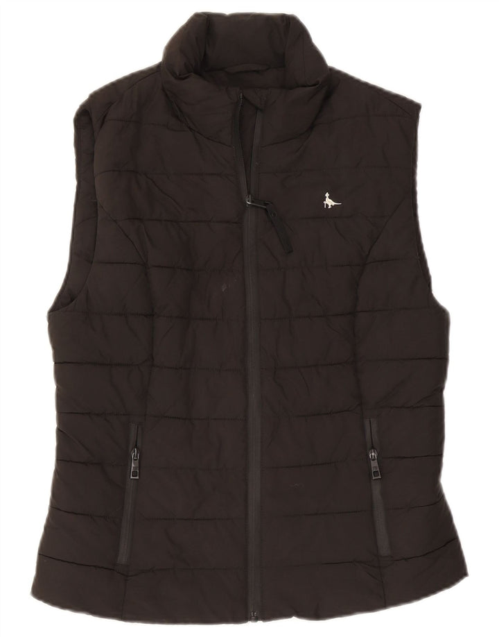 Jack Wills Gilet rembourré pour femme UK 10 Small Noir Polyester