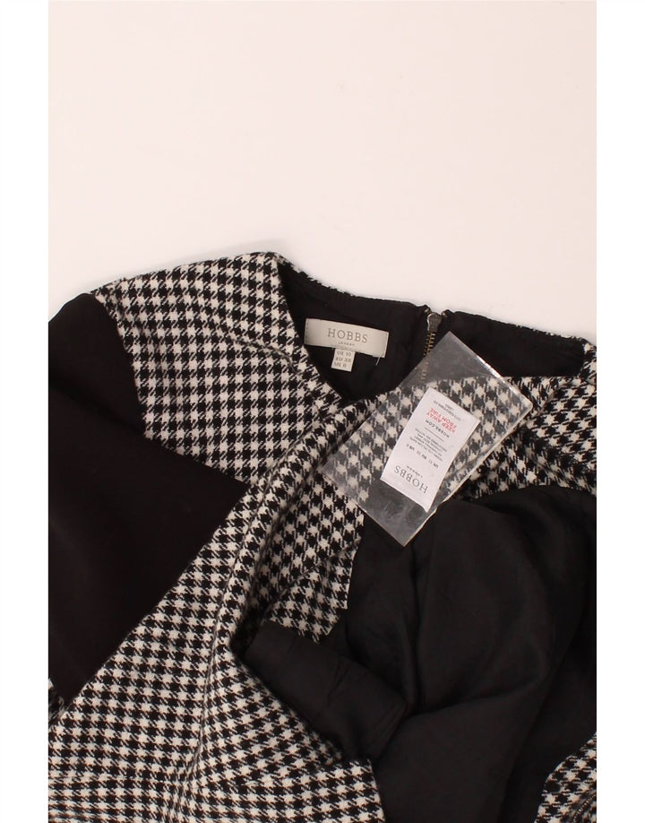 HOBBS Womens Crop Blouse Top UK 10 Small Black Houndstooth Wool Vintage Hobbs and Second-Hand Hobbs from Messina Hembry 