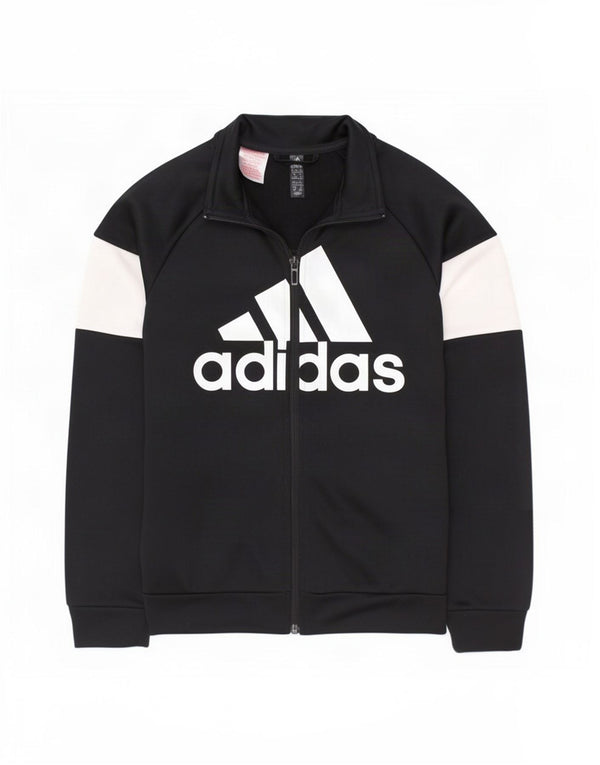 Adidas Veste de Survêtement Graphique Garçon 9-10 Ans Noir Colorblock