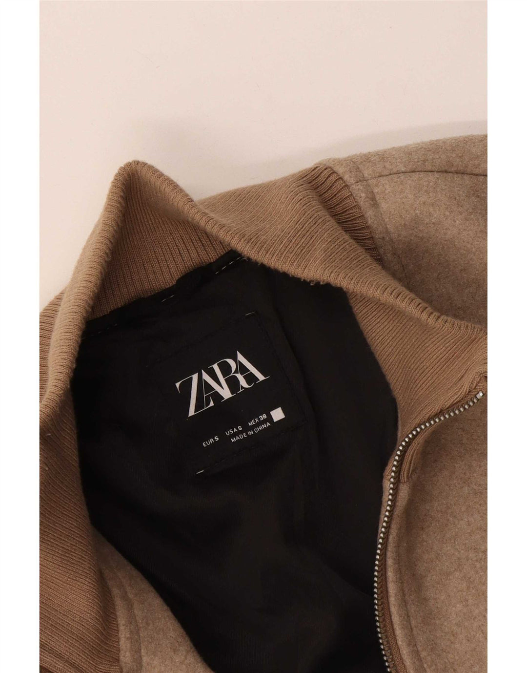 Zara Veste Bomber Homme UK 36 Petit Beige
