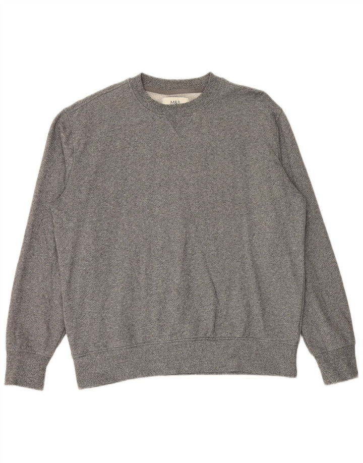 Marks & Spencer Sweat-shirt pour homme en coton moucheté gris grand