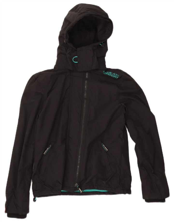 Superdry Veste coupe-vent à capuche The Windcheater pour femme UK 16 Large Noir